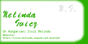 melinda ivicz business card